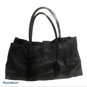 Queen Latifah black handbag